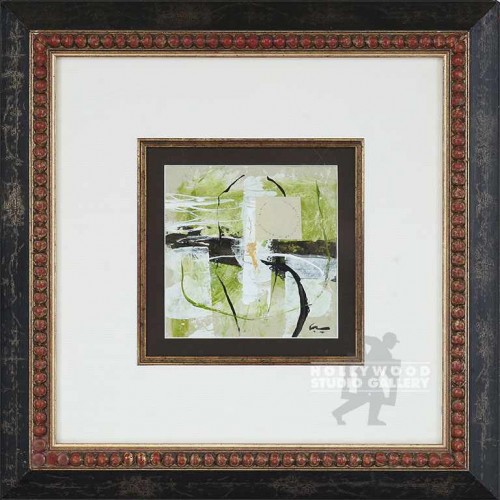 19X19 TOVAR GRN-BLK-WHT ABST/BEADED