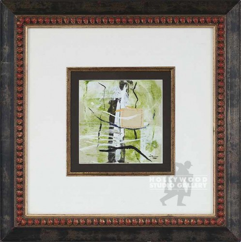 19X19 TOVAR GRN-WHT-BLK ABST/BEADED