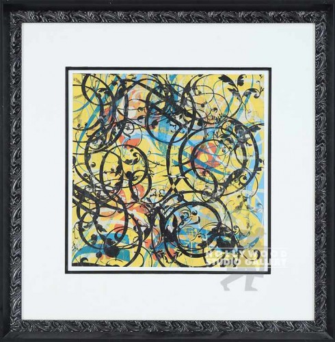 28X28 HALL TWIST D-FRNCH CURVES/BLK