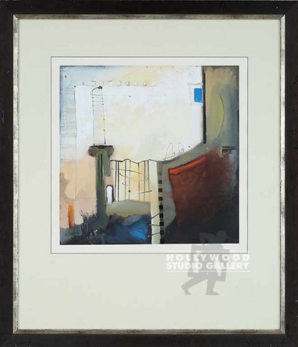 39X33 HOCKMAN CREAM-GRN-BLU ABSTRCT