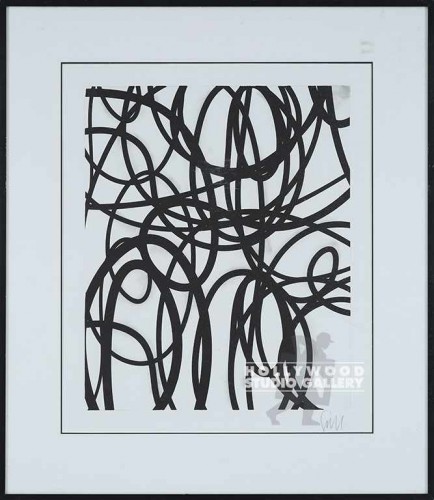 34X29 HALL TRELLIS 6 B/W SCRIBBLE