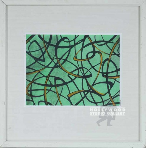 21X21 UTAY POINTY LOOPS-GREEN/WHITE