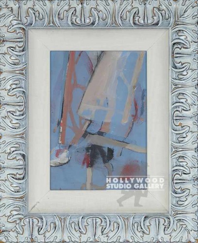 23X19 PILAR BLU ABSTR/ ORNATE WHITE
