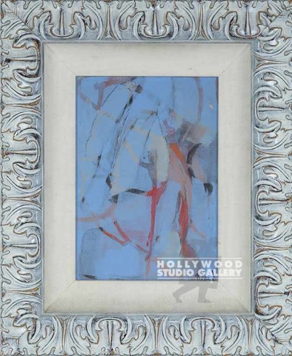 23X19 PILAR BLU ABSTR/ ORNATE WHITE