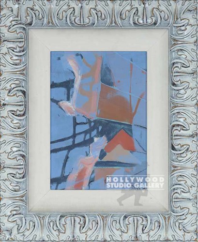 23X19 PILAR BLU ABSTR/ ORNATE WHITE
