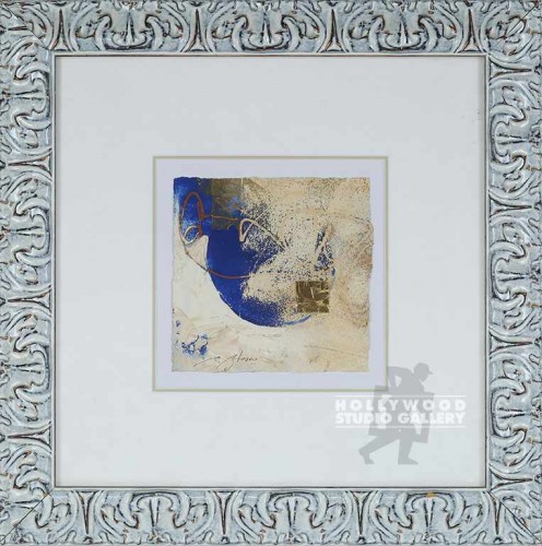 17X17 BLASCO TAN-BLU ABST/ORN.WHITE