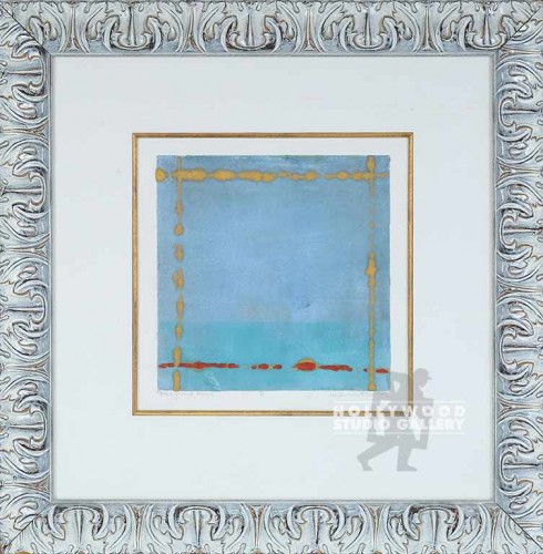 28X28 WHITTEMORE BLU SQ/ORNATE WHT