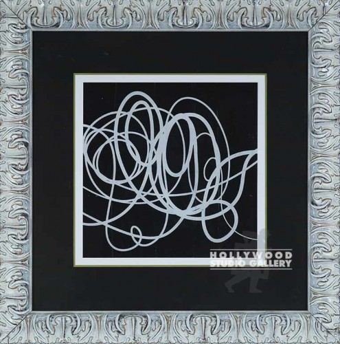 30X29 HALL WHITE SCRIBBLE-BLK/WHITE
