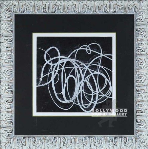 30X29 HALL WHITE SCRIBBLE-BLK/WHITE