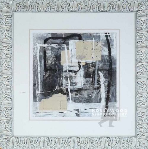 32X32 CARMEN TAN-B/W ABSTR/ORN WHT