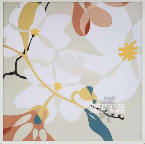37X37 CALKINS DANCING FLOWERS 1/WHT