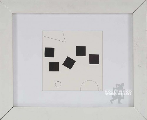 14X17 JJ B/W GRAFIC SHAPES/WHITE