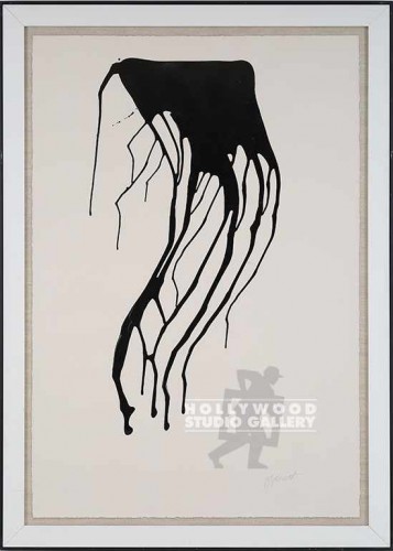 51X36 GARRETT BLK DRIPS/ WHITE-BLK
