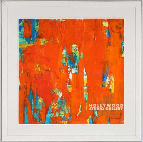 40X40 HIROMOTO RAINBOW3 ABST-ORNG
