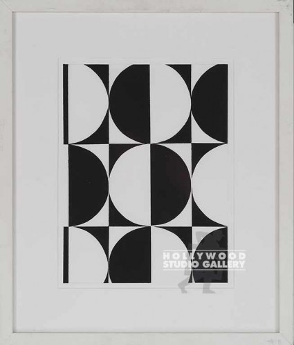 19X16 N.MARIE B/W MONO.PATTERN5/WHT