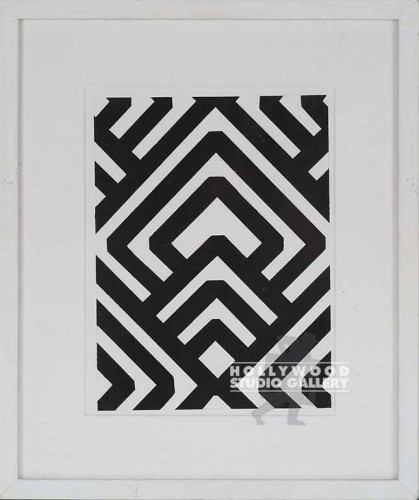 19X16 N.MARIE B/W MONO.PATTERN6/WHT