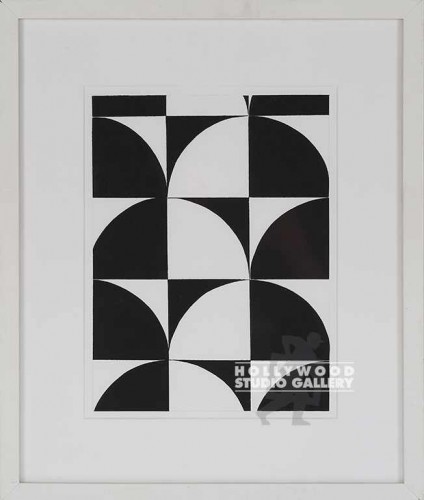 19X16 N.MARIE B/W MONO.PATTERN9/WHT