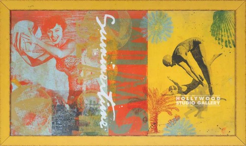 19X33 HALL SUMMERTIME-SWIMMERS/YEL