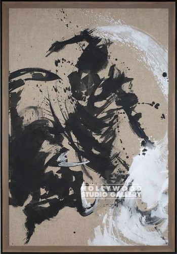 77x54 NGO OLE-BLK-WHT>TAN CNVS/DBL