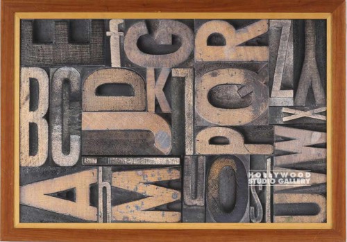 34X24 GI LETTERPRESS ALPHABET/WD X2