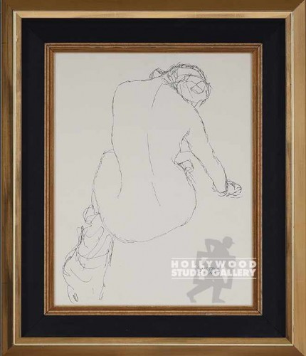 21x18 Klimpt Seated Female Nude