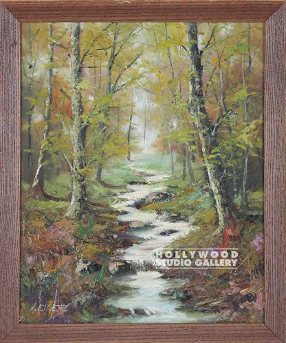18X15 ESTEVE GRN.TREES-STREAM/OAK
