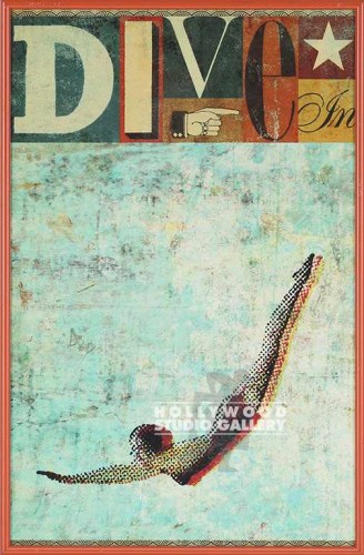 21X13 BRADLEY "DIVE IN"-DIVER/ ORNG