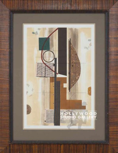 37X29 CALKINS BROWN ETCHING/ STRIPE