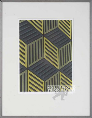 23X18 UTAY GEOM.GRID ABST/ GRAY MTL