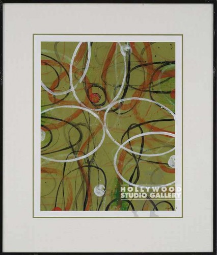 31X26 CLARKE GRN.SWIRL A ABST/METAL