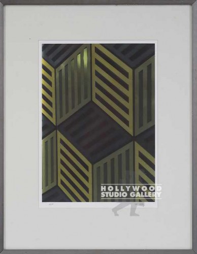 23X18 UTAY GEOM.GRID ABST/GRAY MTL