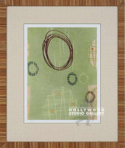 30X26 UTAY GRN MODERNE ABST/STRIPE