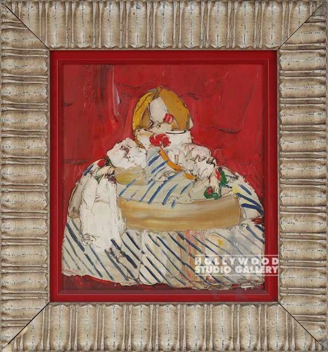 19X18 SAID GIRL-GOWN STUDY/ CRM ORN