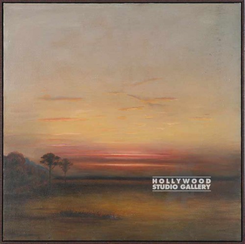 49X49 EARTHTONE ARID SUNSET CANVAS