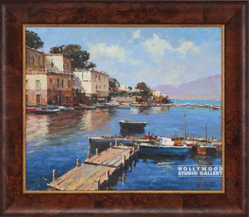 26X30 VITALI VILLAS-LAKE CANVS/BURL