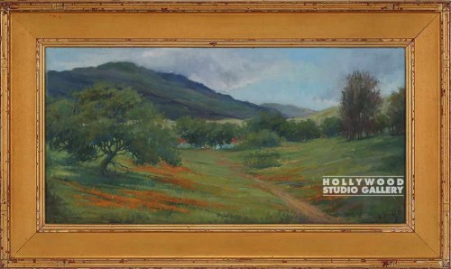 22X37 KRAFFT OAKS & POPPIES / GOLD