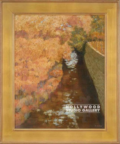 38X31 MUNZ AUTUMN ON CANAL/WIDE GLD