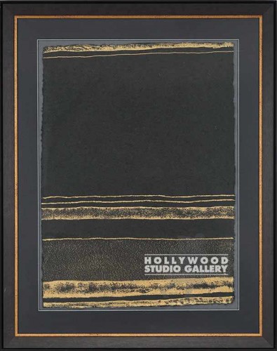 51X40 VIS.CON GOLD STRIPES ON BLACK