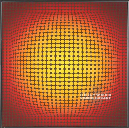 40X40 GI AFTER VIC.-OP ART-YEL-CNVS