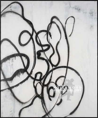 79X52 SKYLER B/W SCRIBBLE CNVS/BLK