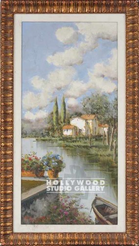 28X16 ESPOSITO LAKESCAPE-BOAT/GOLD
