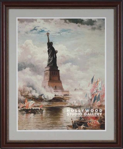 37X31 ANTQ.STATUE O LIBERTY/WD-BEAD