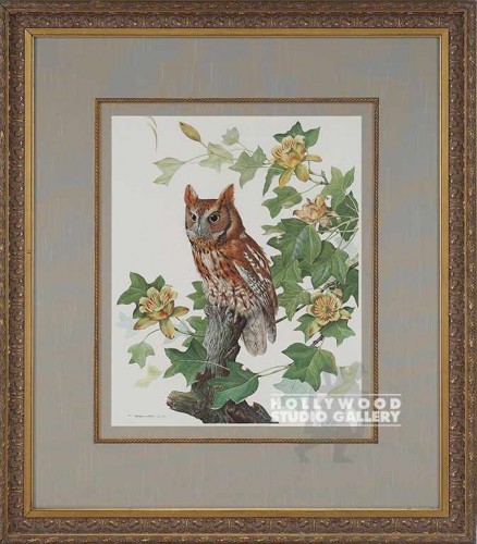36x31 FORMAL BIRD-TANICAL/ORN GOLD