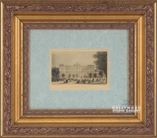 15x17" English Scene/Gold Frame