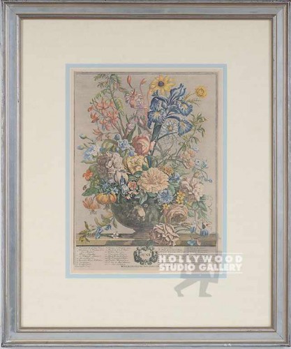27X23 "JUNE" FLORAL ENGRV./ SILVER
