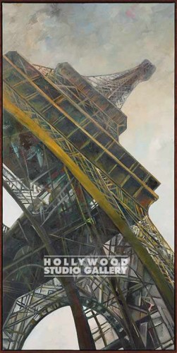 49X25 UP VU EIFFEL TOWER CANVAS/BRN