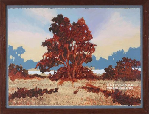 26X34 EARLING RED TREES SCAPE/WOOD
