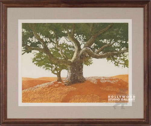28X34 WHEELER OAKS-ETCHING/WOOD