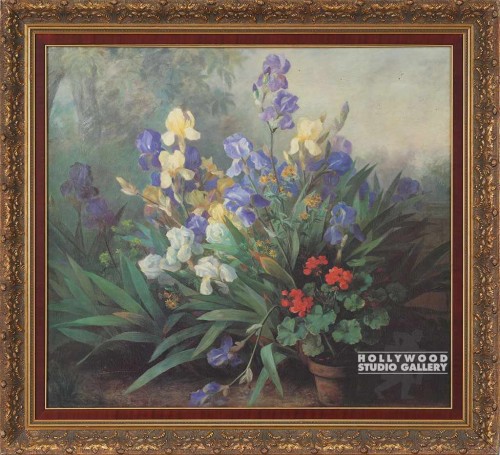 39X42BARBAUD-KOCK/IRISES & GERANIUN