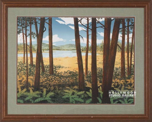 32X39 WHEELER 70`S TREES-"LAKE"/OAK